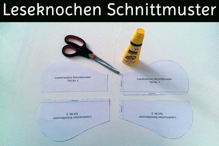 Leseknochen – Nähen – Schnittmuster – Banderole – Anleitung - Gratis